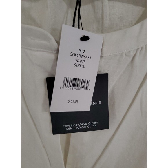 Saks Fifth Avenue Belted Linen Dress - Large - Picture 3 of 5